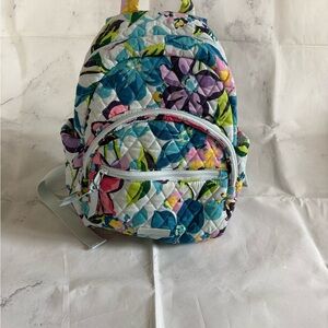 Vera Bradley Floral Quilted Backpack - Blue, Purple, Green